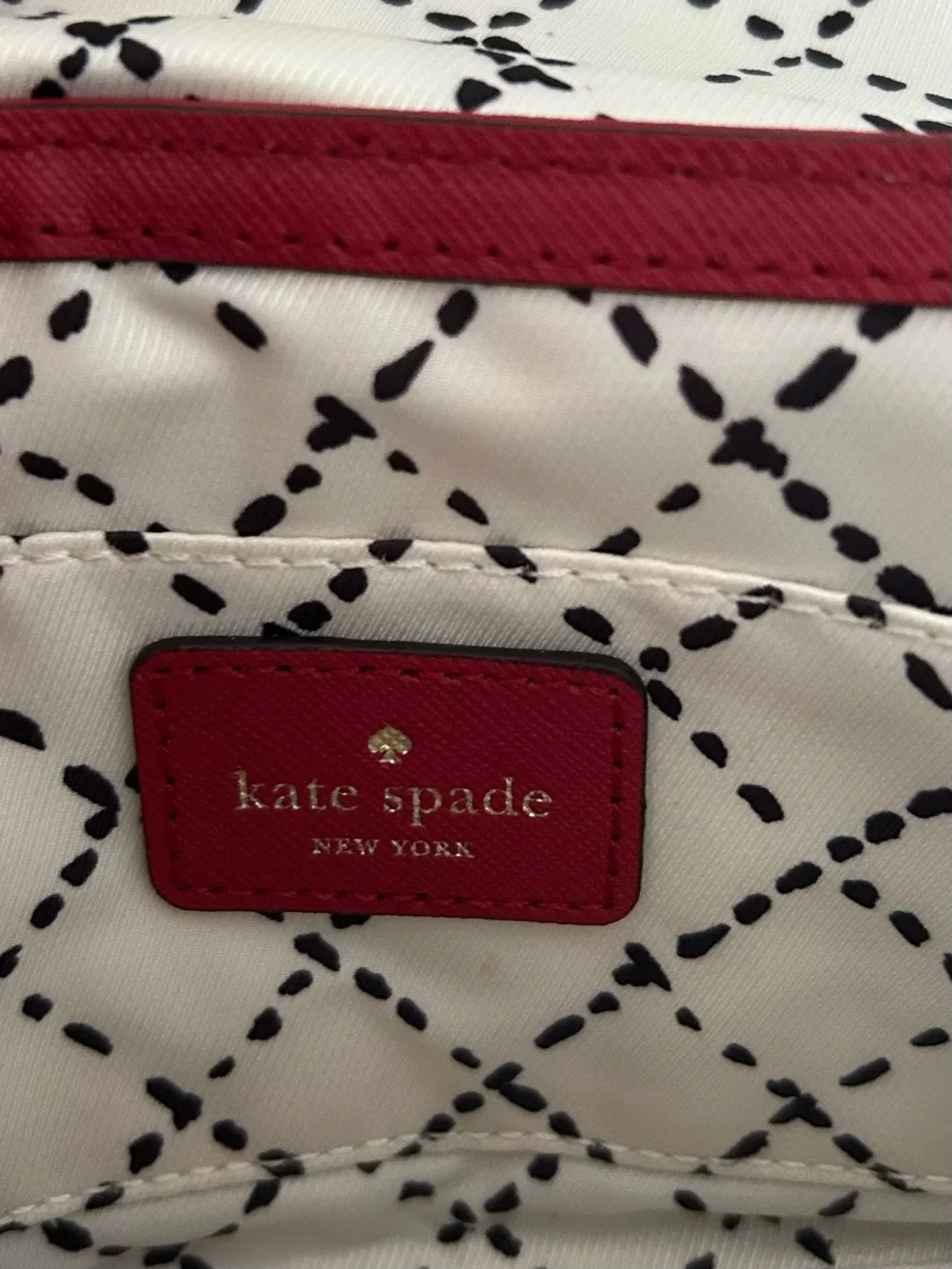 Kate Spade New York Red Saffiano Leather Turnlock Envelope Clutch Wallet